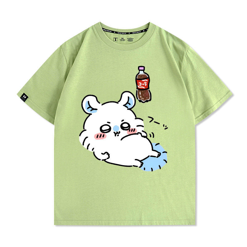 Momonga Men's Pure Cotton Loose Short Sleeves Summer T-Shirt