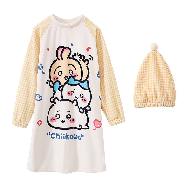 New Collection Chiikawa Nightgown + Nightcap