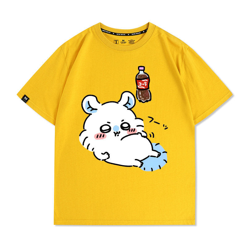 Momonga Men's Pure Cotton Loose Short Sleeves Summer T-Shirt