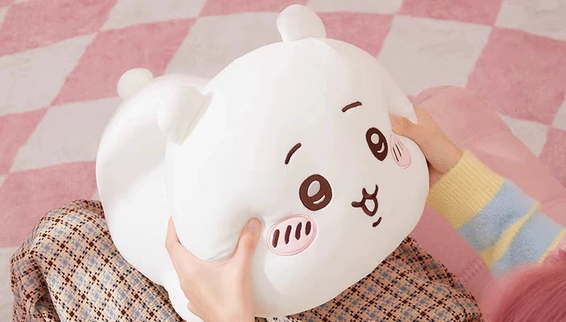 miniso official chiikawa, Usagi and Hachiware prone cushion plushies 3rd edition