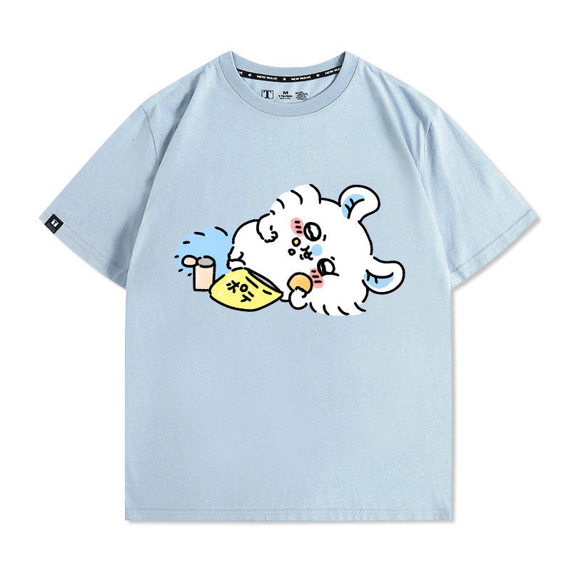 Momonga Men's Pure Cotton Loose Short Sleeves Summer T-Shirt