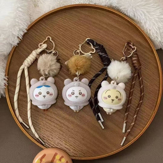Chiikawa, Hachiware, Usagi Fluffy series keychain pendant