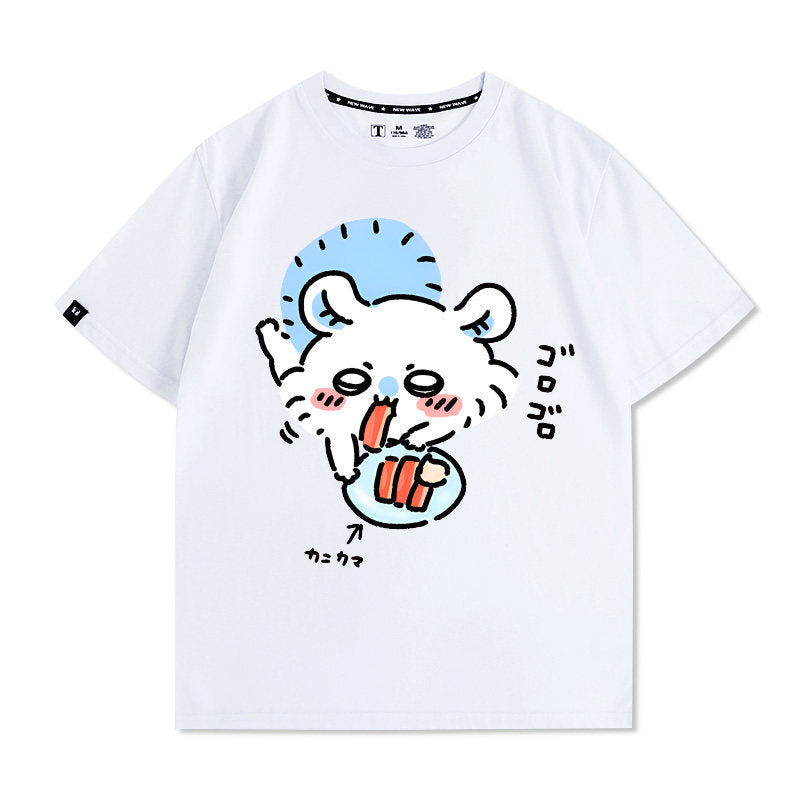 Momonga Men's Pure Cotton Loose Short Sleeves Summer T-Shirt
