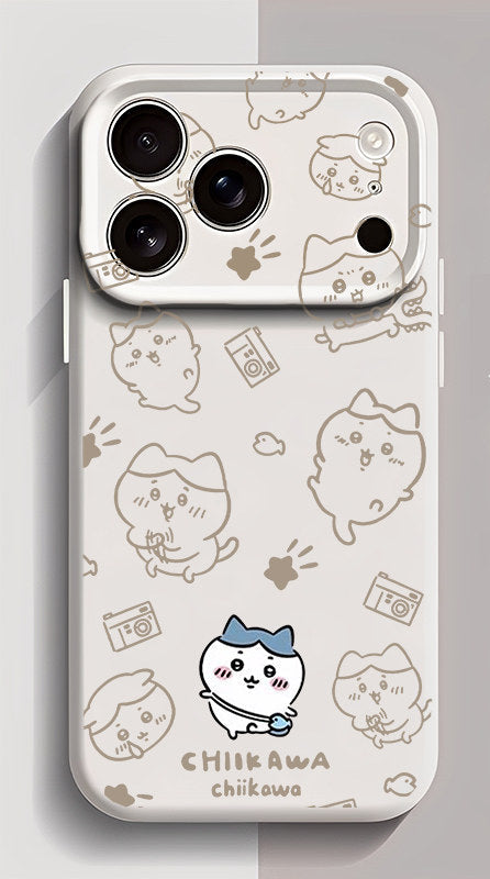 Chiikawa, Usagi, Hachiware Cute Liquid Silicone Iphone 17 Case