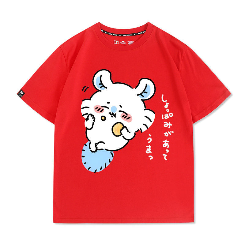 Momonga Men's Pure Cotton Loose Short Sleeves Summer T-Shirt