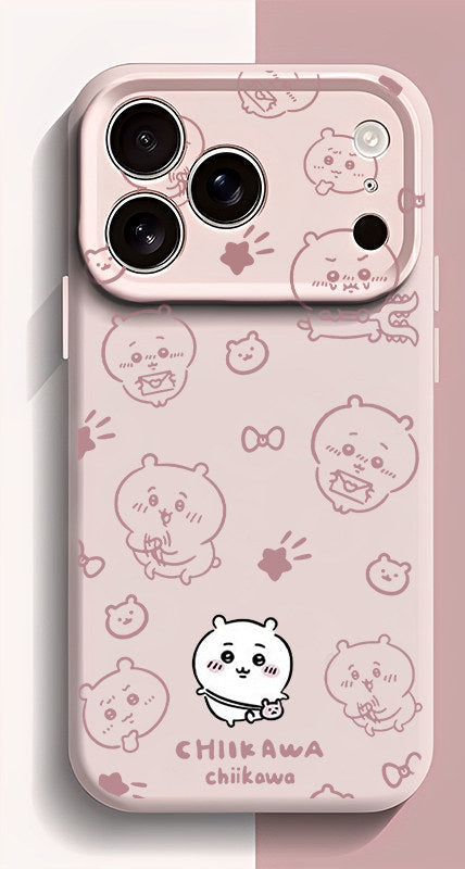 Chiikawa, Usagi, Hachiware Cute Liquid Silicone Iphone 17 Case