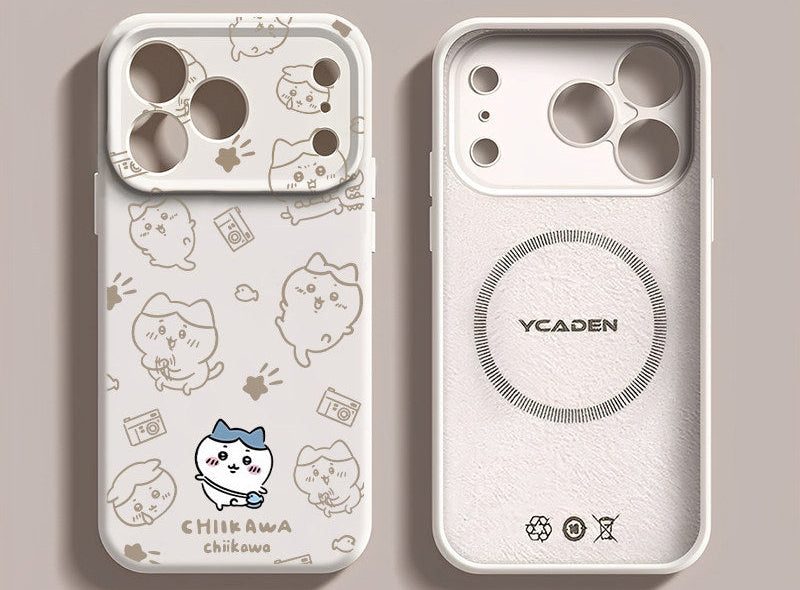 Chiikawa, Usagi, Hachiware Cute Liquid Silicone Iphone 17 Case
