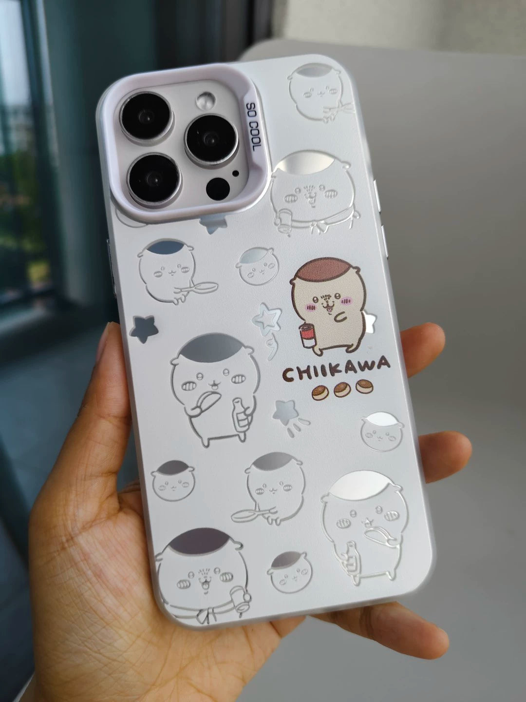 Chiikawa, Usagi, Hachiware, Momonga, Rakko&Kurimanju Silver iphone case Version 2