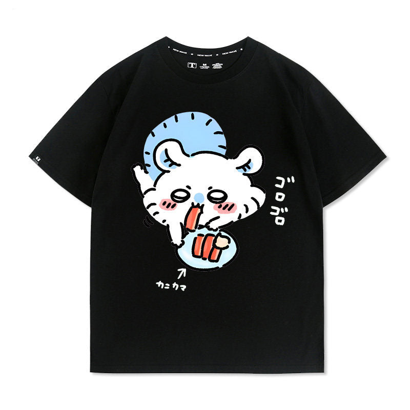 Momonga Men's Pure Cotton Loose Short Sleeves Summer T-Shirt