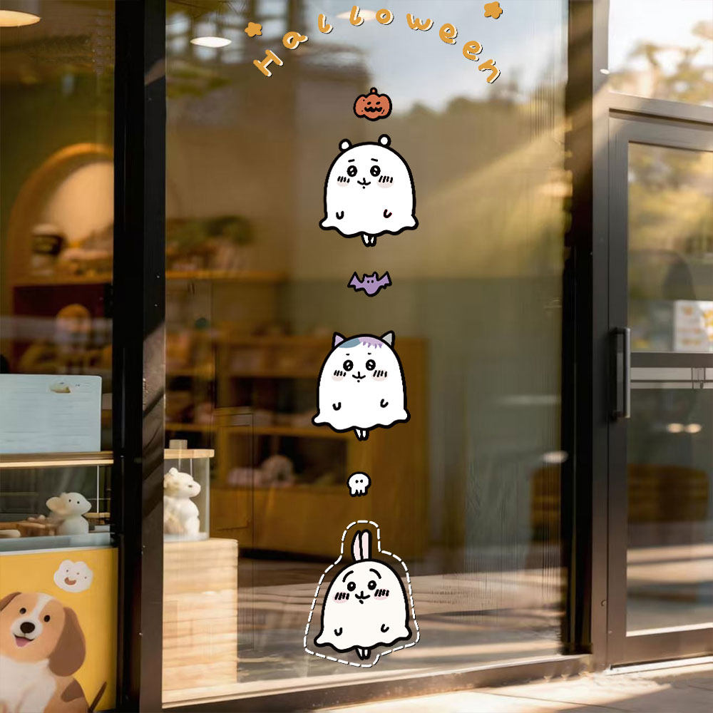 Chiikawa glass Door/Windows Halloween stickers