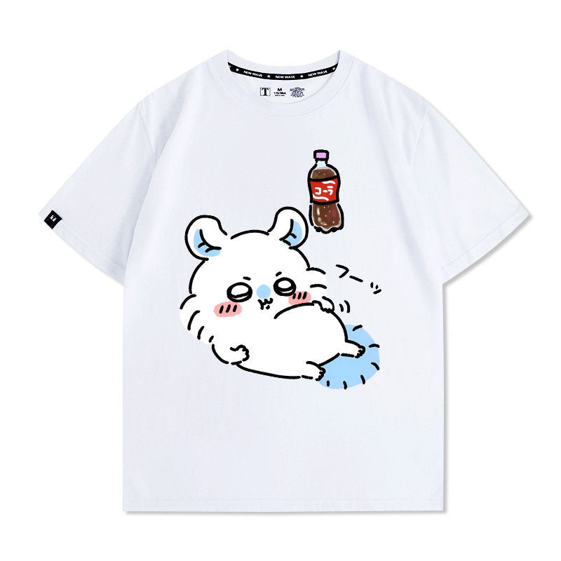 Momonga Men's Pure Cotton Loose Short Sleeves Summer T-Shirt