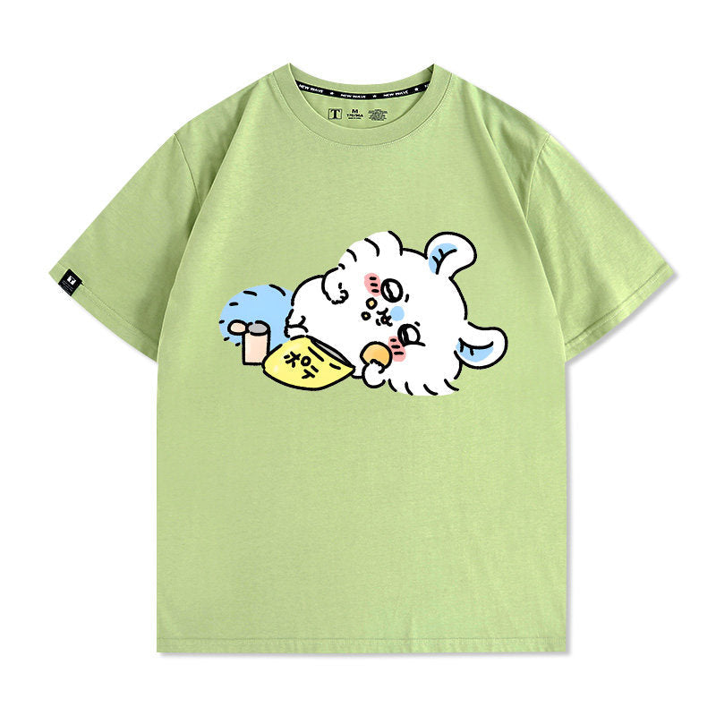 Momonga Men's Pure Cotton Loose Short Sleeves Summer T-Shirt