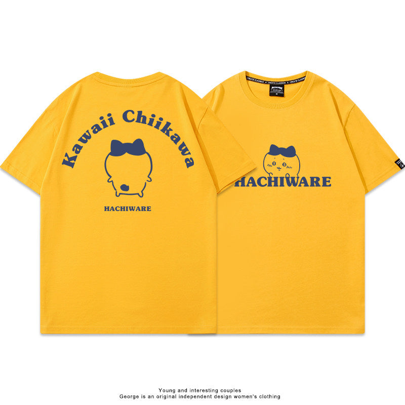 Chiikawa, Usagi, Hachiware, Momonga cute full body short-sleeved T-shirt