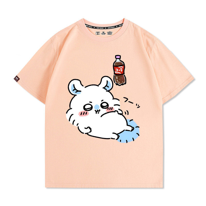 Momonga Men's Pure Cotton Loose Short Sleeves Summer T-Shirt