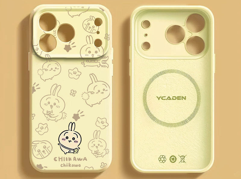 Chiikawa, Usagi, Hachiware Cute Liquid Silicone Iphone 17 Case