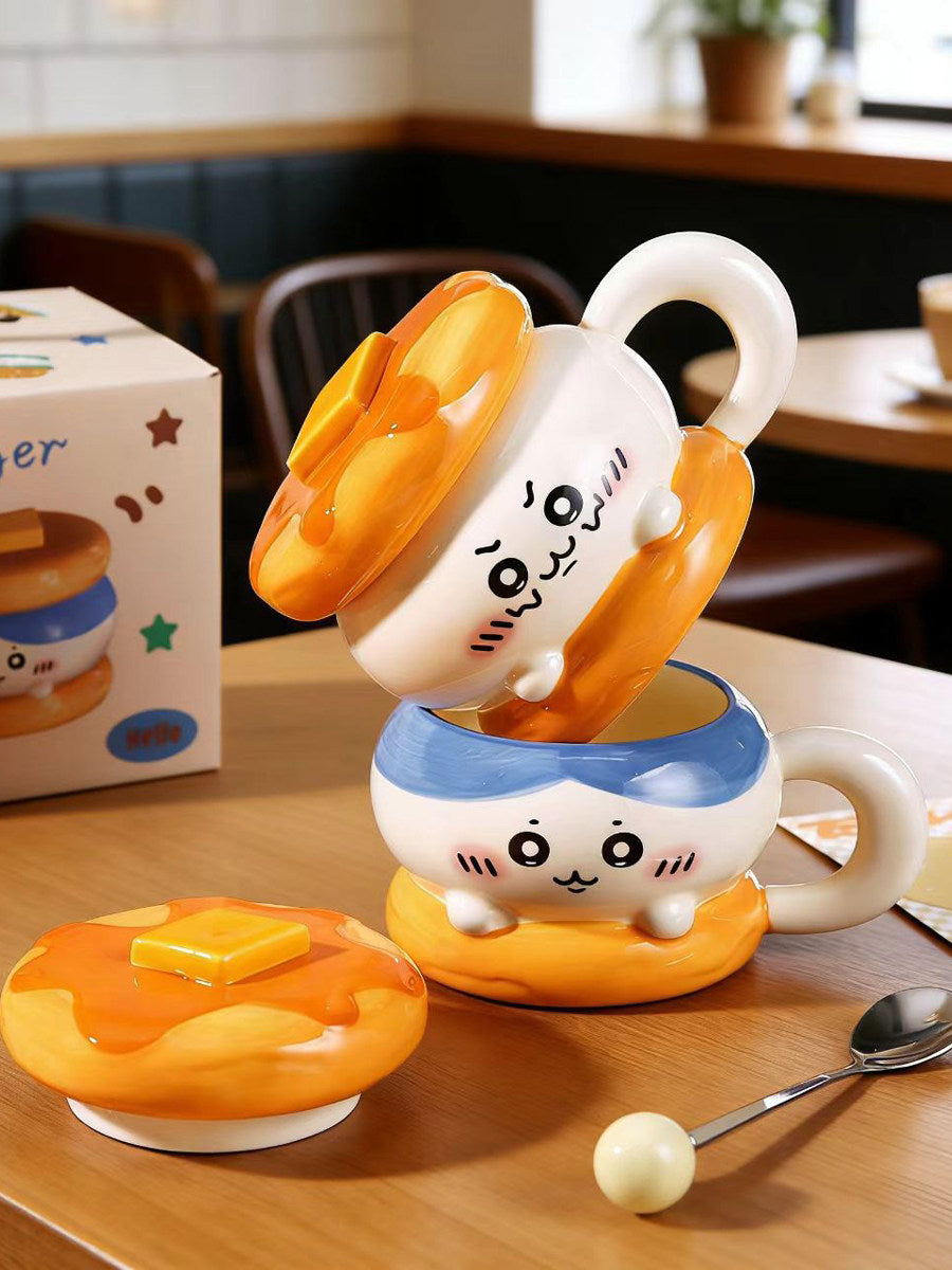 Chiikawa Usagi Hachiware ceramic couple mug