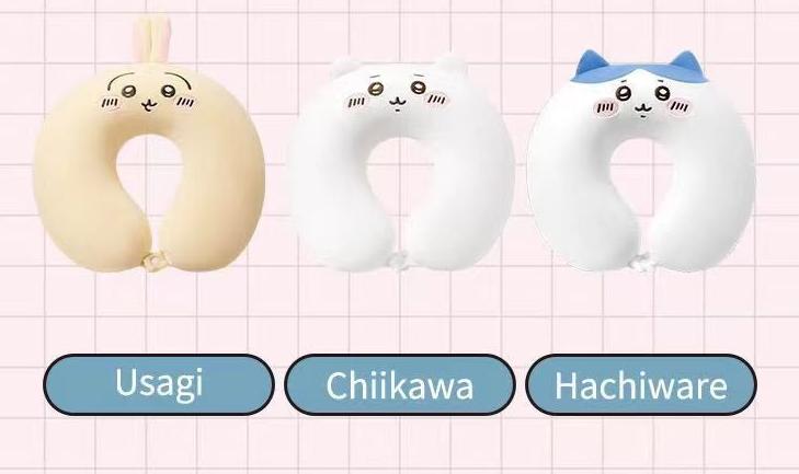 Hachiware Usagi Chiikawa Memory Foam Travel Pillow