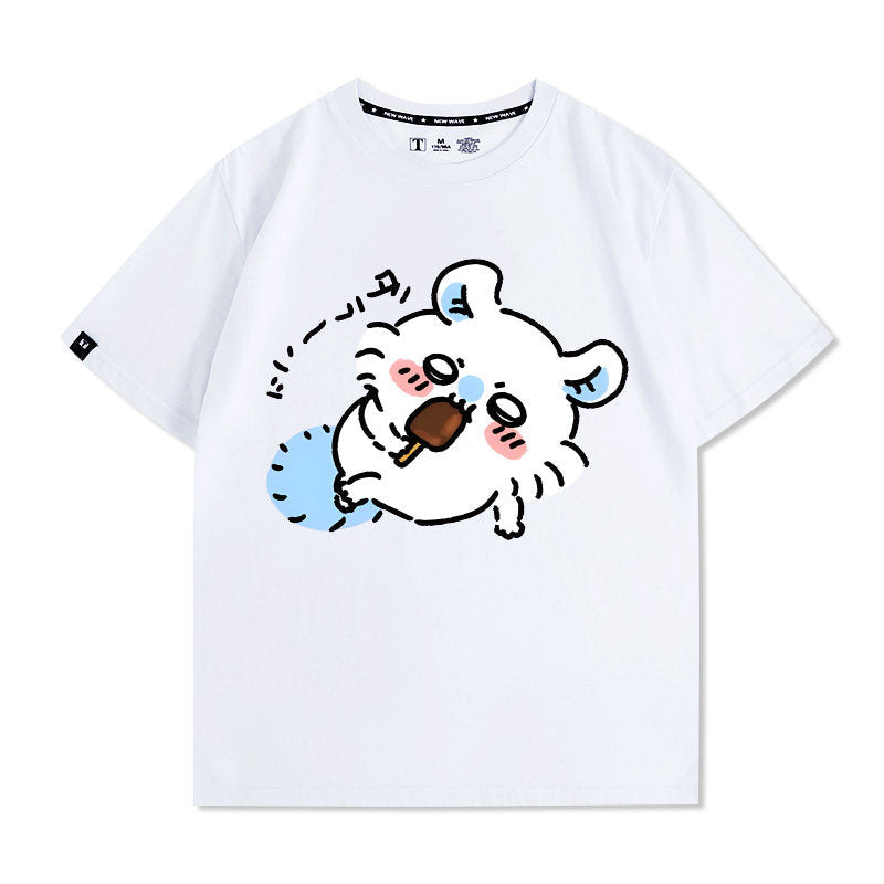 Momonga Men's Pure Cotton Loose Short Sleeves Summer T-Shirt