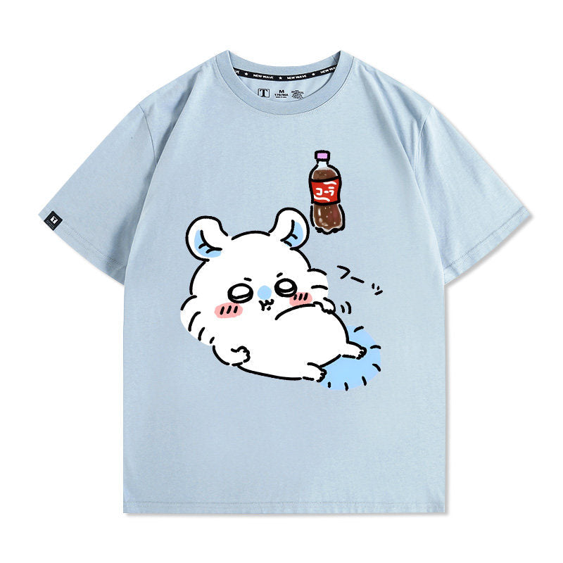 Momonga Men's Pure Cotton Loose Short Sleeves Summer T-Shirt