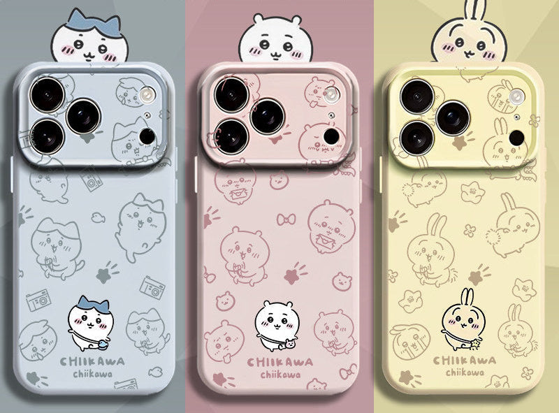 Chiikawa, Usagi, Hachiware Cute Liquid Silicone Iphone 17 Case