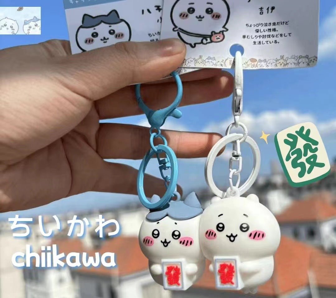 Chiikawa & Hachiware couple/ friend magnetic keychain, backpack pendant