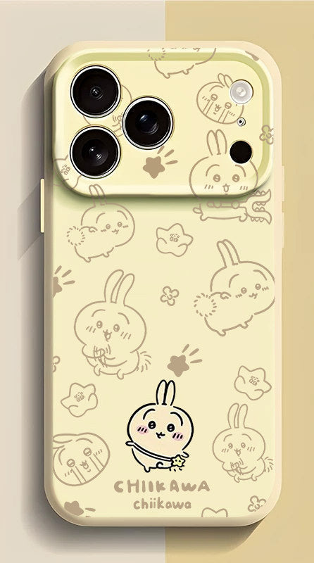 Chiikawa, Usagi, Hachiware Cute Liquid Silicone Iphone 17 Case