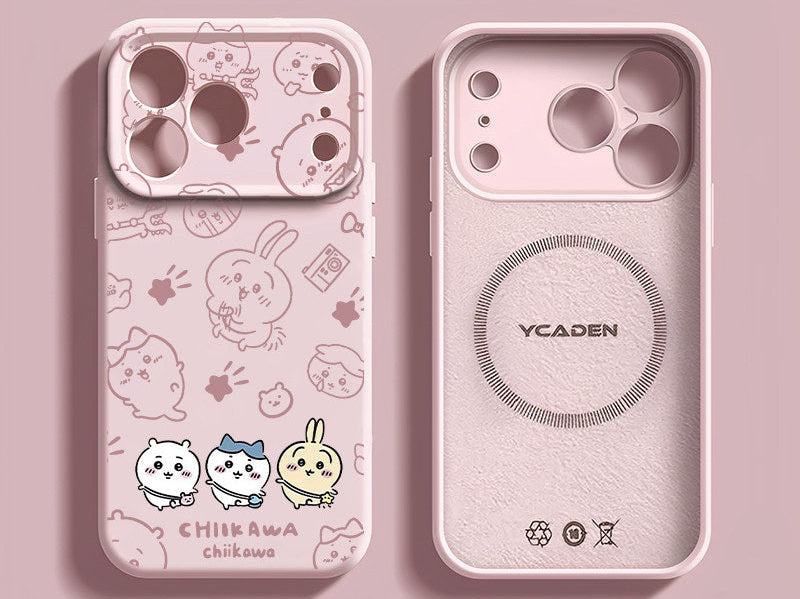 Chiikawa, Usagi, Hachiware Cute Liquid Silicone Iphone 17 Case